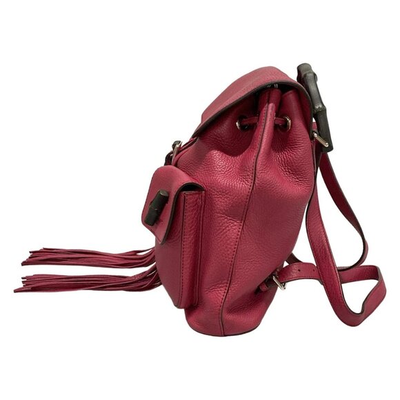 GUCCI Bamboo Pink Leather Backpack bran693-100425 main image 9